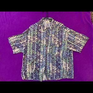 Vintage Men’s Silk Button Down XL
